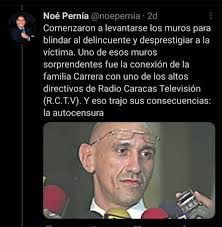 Les invito a leer este 🧵 de @noepernia donde desnudó la complicidad del  canal donde trabajaba hacia la familia Carrera Damas y la censura contra mi  denuncia a Luis Antonio Carrera Almoina,