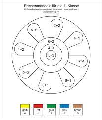 Plusaufgaben klasse 1 zum ausdrucken. Rechenmandala 1 Klasse Plusaufgaben Unterrichtsmaterial Fur Lehrer