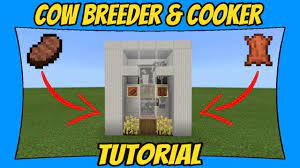 Easy Cow Farm Breeder Cooker Tutorial Minecraft Projects Minecraft Blueprints Minecraft