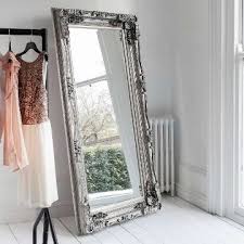 Shop vanity, floor and wall mirrors. Carved Floor Standing Mirror Silver Primrose Plum Floor Standing Mirror Shabby Chic Mirror Wall Leaner Mirror