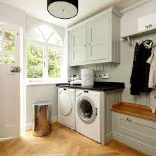Pale Blue And Wood Utility Room Kitchen Decorating Ideas Beautiful Kitchens Housetohome Kitchen Appliances Layout Utility Room Designs Small Utility Room