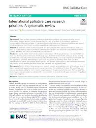 Lenus lifecare private limited was incorporated on 2010 with the objective to setup a pharmaceuticals manufacturing unit, which was set up and. Pdf International Palliative Care Research Priorities A Systematic Review