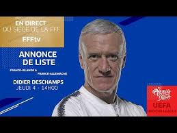 Votre liste de favoris est pleine. Equipe De France L Annonce De Liste De Didier Deschamps En Replay Youtube