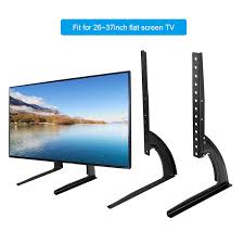 You'll still have all the space available underneath it to place things, and you can fold it away if you need more room. Universal Table Top Tv Stand Base Vesa Pedestal Mount For 26 Inch To 65 Inch Tvs Walmart Com Walmart Com
