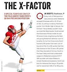The X Factor Alabama Punter Jk Scott Freshman Via Sports Illustrated Dec 29 2014 Alabama Rolltide Builtbybama Sugar Alabama Freshman Alabama Football