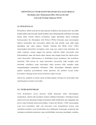 Koordinator komunikasi harus memastikan bahwa rantai komando diikuti dan informasi yang sesuai disampaikan kepada masyarakat secara tepat waktu dan konsisten. Pdf Kepentingan Teori Komunikasi Kepada Masyarakat