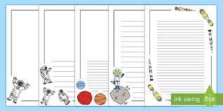 Our second grade writing worksheets, dictation sentences and writing prompts provide fun writing here's one of our favorite second grade writing worksheets. Space Page Borders Earth And Space Sciences Eysf Resource
