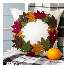 Fall & thanksgiving crafts project gallery. Diy Pottery Barn Inspired Fall Wreath Pillow On Sutton Place
