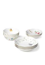 Lenox china large bowl embossed floral pattern. Lenox Butterfly Meadow 12 Pc Bowl Set Belk