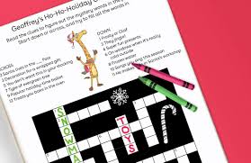 I hope you enjoy the easy printable crossword puzzles below. Geoffrey S Ho Ho Holiday Crossword Puzzle Printable Toys R Us