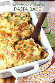 Southwest Chicken Pasta Bake Recipe Chicken Pasta Chicken Pasta Bake Southwest Chicken Pasta