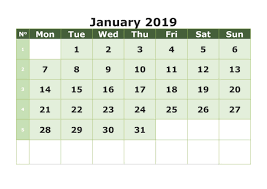 January 2019 Calendar Printable Templates Site Provides Calendarjanuary 2019 Calendar Printable Calendar Printables Printable Calendar Template Calendar Word