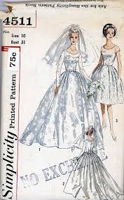 Simplicity 4511 1960 S Wedding Dress Pattern Vintage Wedding Dress Pattern Wedding Dress Patterns Bridal Dress Patterns