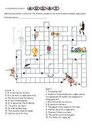 Sports Crossword Puzzles For Kids Rugby 001 Sports Crossword Worksheets For Kids Sports Coloring Pages