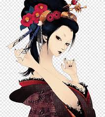 Las geishas usaban sus habilidades en distintas artes japonesas: Memorias De Una Geisha Japonesa Dibujo De Arte Anime Accesorio Para El Cabello Pelo Negro Png Pngegg