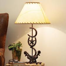 Rustic Lamps Horseshoe Star Table Lamp Western Lamps Western Decor Lamp