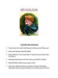 Oriented crafts22of which, as ibn khaldun's and other reports suggest, there. 49829054 Biodata Ibn Khaldun Docx
