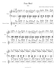 Guitar tab, also known as tablature, is a form of written music designed just for guitar. Free Bird Sheet Music For Piano Guitar Mixed Duet Download And Print In Pdf Or Midi Free Sheet Music Musescore Com