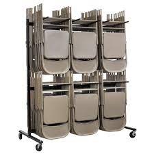 Other metal chairs are typically too small to fit into this lifetime chair cart. Adiroffice 600 Lbs 2 Tier Steel Folding Chair Cart 690 03 The Home Depot