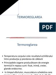 Temperatura corpului uman poate inregistra fluctuatii care fac parte din procesul automat natural, numit termoreglare. Curs 10 Termoreglarea