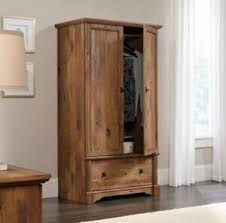 Beautiful vintage stag tall boy chest of drawers freshly hand painted with annie sloan paris grey with a hint of oxford blue. Bedroom Armoire Wardrobe Storage Cabinet Closet Drawer Doors Tall Rustic Dresser Ebay