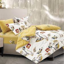 مفرش لوليتا صيفي مزدوج مورد أبيض و أصفر عدد القطع 6 Beding Sets Beding Bed