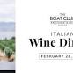 Boat Club Restaurant Italian Wine Dinner