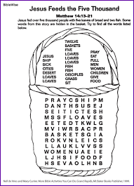 Word Search Jesus Feeds 5 000 Kids Korner Biblewise Childrens Church Lessons Kids Church Activities Sunday School Lessons