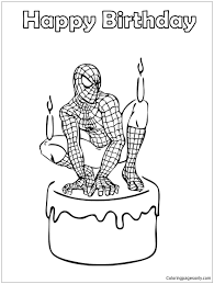 Birthday tarpaulin for seventh birthday spiderman. Spider Man Birthday Coloring Pages Spiderman Coloring Pages Free Printable Coloring Pages Online