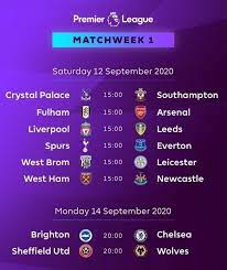Maybe you would like to learn more about one of these? Futraiz Fc On Twitter A Primeira Rodada Da Premier League 2020 21