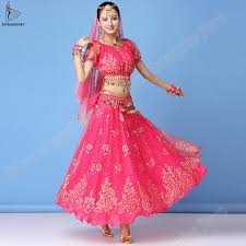 Bollywood Dress Costume Set Indian Sari Women Belly Dance Performance Clothes Chiffon Top Belt Skirt Outfit Buy At The Price Of 22 36 In Aliexpress Com Imall Com bollywood dress costume set indian sari