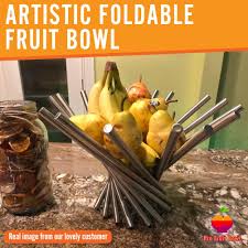 Makes a great gift to any home kitchen. Wrench Included Foldable Rotation Fruit Basket 15x10 Modern Fruit Stand Storage Kitchen For Orange Banana Apple