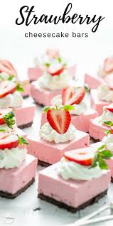 Strawberry Cheesecake Bars Recipe Strawberry Cheesecake Bars Strawberry Recipes Cheesecake Recipes