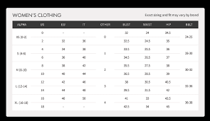 nordstrom women u s clothing size chart www