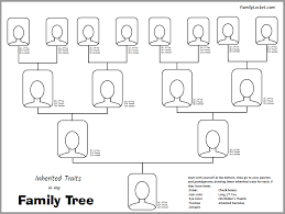 Inherited Traits Family Tree Worksheet Family Locket