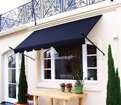 Sunbrella Black Awning Over Front Door Google Search Window Awnings Window Shutters Indoor House Exterior
