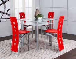 A stable frame and a long lifespan3. Valencia Square Counter Height Dining Room Set White W Red Stools Cramco Furniture Cart