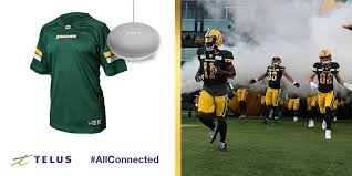 Below the logo is the team name in green italics. Edmonton Elks On Twitter It S Our Game Day And We Want To Show We Re Allconnected With Our Fans Share This Post For A Chance To Win An Eskimos Jersey And A