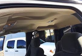 A full repair will involve removing the headliner board itself and attaching a new fabric. Auto Headliner Replacement Orange County Ca For Range Rover Porsche Mercedes Bmw Tahoe Jeep