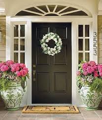 Front Porch Flower Pot Ideas Small Entrance Bees And Roses Front Porch Flowers Front Porch Flower Pots Porch Flowers