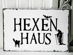 Xl 26x17cm Shabby Vintage Schild Hexenhaus Shabby Vintage Shabby Chic Dekor Vintage Schilder