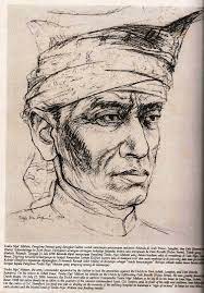 Teuku Nyak Makam Pahlawan Aceh Tanpa Kepala Tengkuputeh Sketsa Sejarah Illustration