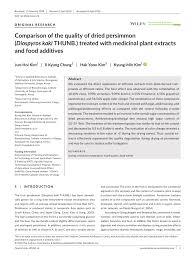 Laporan tahunan kkm 2018 final flip ebook pages 1 50 anyflip anyflip. Pdf Comparison Of The Quality Of Dried Persimmon Diospyros Kaki Thunb Treated With Medicinal Plant Extracts And Food Additives