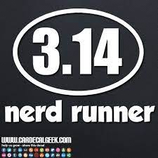 Nerd Runner Pi Car Window Decal Geek Stickers Car Window Decals Car Decals Nerd