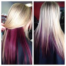 Wanting red and blonde hair? Carlydoeshair On Instagram Love Adding Color To Blondes Officially Played With Eve Blonde And Burgandy Hair Hair Color Underneath Blonde Hair Color