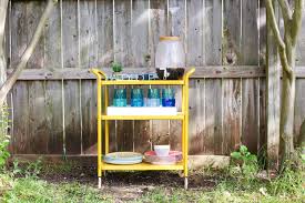 How To Transform A Rusty Old Bar Cart Using Rustoleum S Line Of Rust Stopping Primer And Spray Paint Great Ideas For Bar Cart Decor Backyard Bar Gold Bar Cart