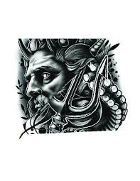 We all, at some point, have been fascinated with the super powers of the gods and goddesses. Entry 7 By Noshinfariaprova For Poseidon Vs Kraken Sleeve Tattoo Design Freelancer
