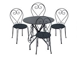 Voir plus d idées sur le thème table basse fer forgé fer forgé table basse. Table 4chaises Jardin Metal Facon Fer Forge Guermantes Gris