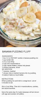 Banana Pudding Fluff Would Work With Marshmallow Fluff Instead Of Cool Whip Fluff Desserts Banana Pudding Recipes How Sweet Eats