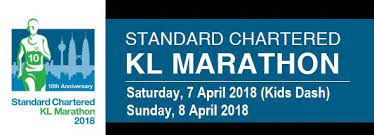 The official logo of the kl marathon under standard chartered bank branding. Standard Chartered Kl Marathon 2018 Ticket2u